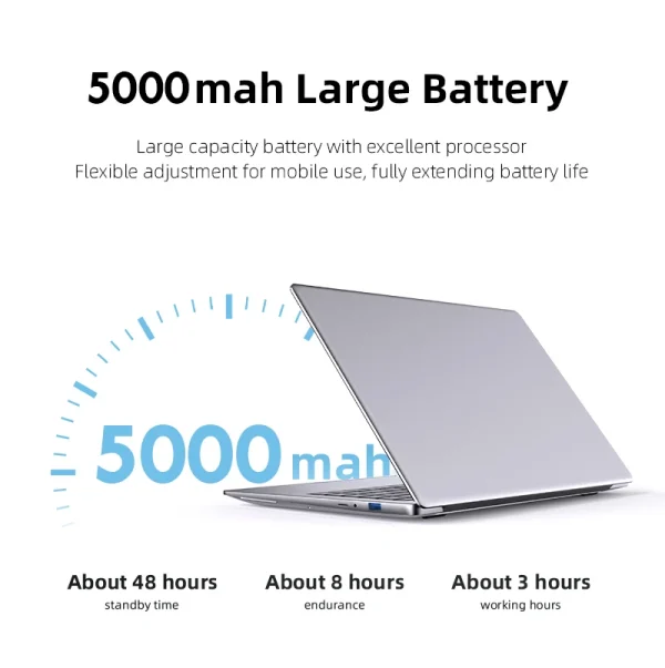 New Laptop Computer Windows 11 Pro Intel Atom A3950 2025 Notebook PC Gamer 12GB RAM 512GB 1TB SSD 1920*1080 Office Computer - Image 4