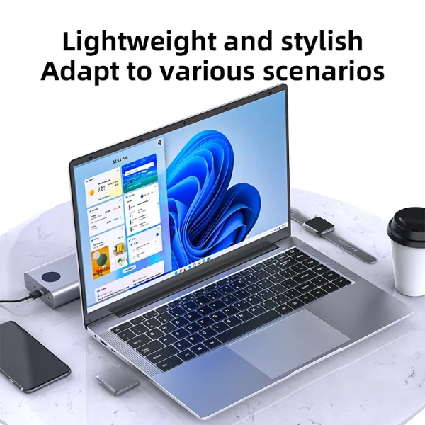 New Laptop Computer Windows 11 Pro Intel Atom A3950 2025 Notebook PC Gamer 12GB RAM 512GB 1TB SSD 1920*1080 Office Computer - Image 2