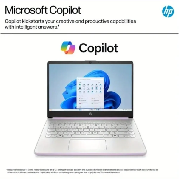 HP 14" HD Business Laptop,Intel Processor N150,Up to 16GB RAM,128GB UFS, Intel Graphics,Wi-Fi 6,Windows 11 S,Honey Lavender - Image 5