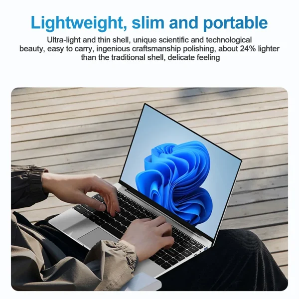 New Laptop Computer Windows 11 Pro Intel Atom A3950 2025 Notebook PC Gamer 12GB RAM 512GB 1TB SSD 1920*1080 Office Computer - Image 5