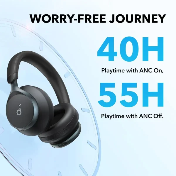 Soundcore by Anker Space One Active Noise Cancelling Headphones 2X Stronger Voice Reduction 40H ANC Playtime App Control - Image 5