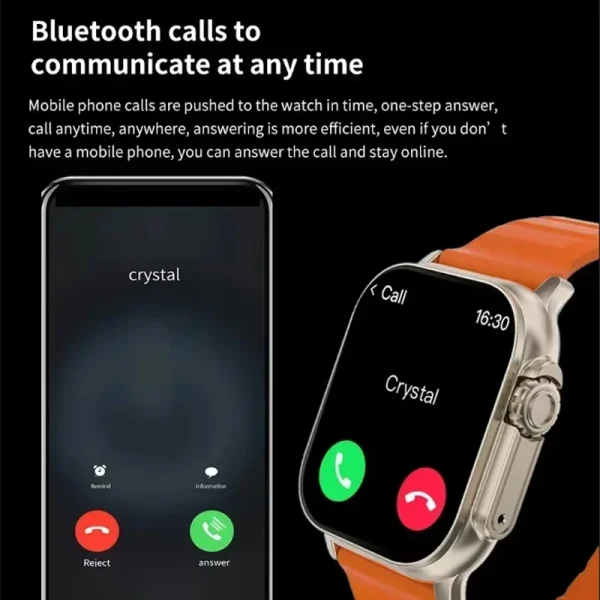 2025 Smart Watch Men 49mm Series 8 2.3 "AMOLED Screen NFC Compass Waterproof For Apple Watch IWO Ultra 8 Smartwatch - Image 2