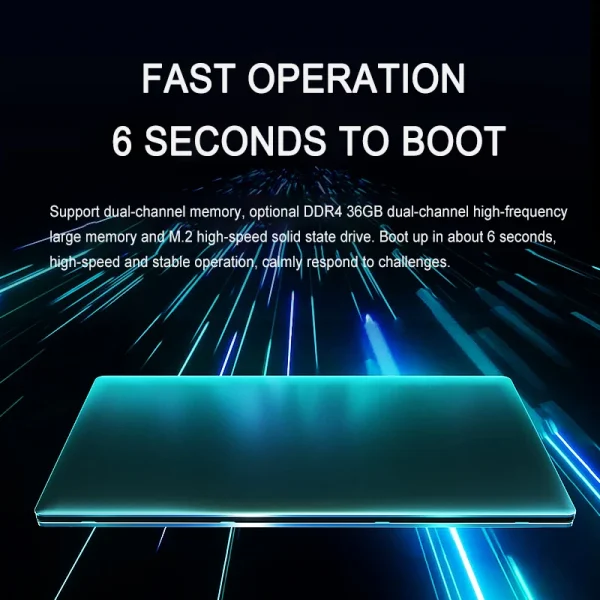 Ultrabook Laptop 15.6 inch AMD R7 4700U Backlit Keyboard Windows11 32GB DDR4 2TB Fingerprint Unlock Gaming Laptop Computer - Image 4