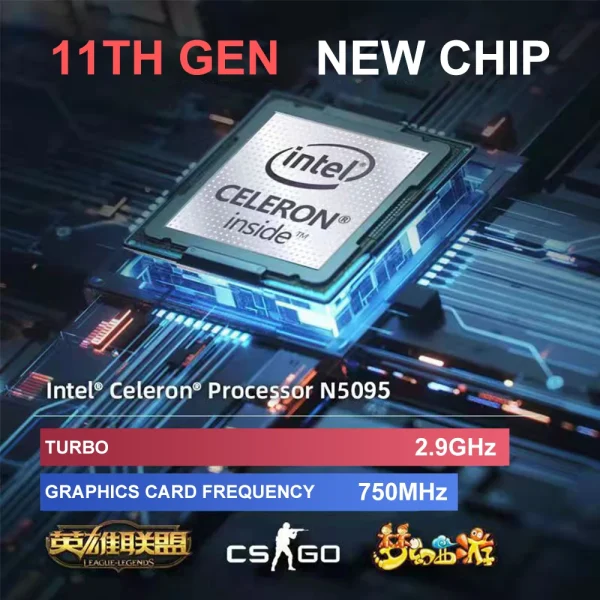 Big discount Notebook Windows 10 11 Ram 16GB Rom 256GB 512GB 1TB 2TB SSD Computer 2.4G/5.0G Wifi Bluetooth Intel N5095 Laptop - Image 6