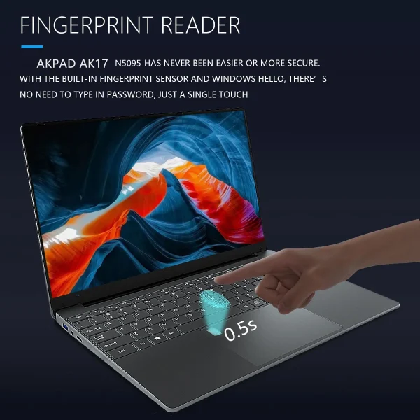 Big discount Notebook Windows 10 11 Ram 16GB Rom 256GB 512GB 1TB 2TB SSD Computer 2.4G/5.0G Wifi Bluetooth Intel N5095 Laptop - Image 2