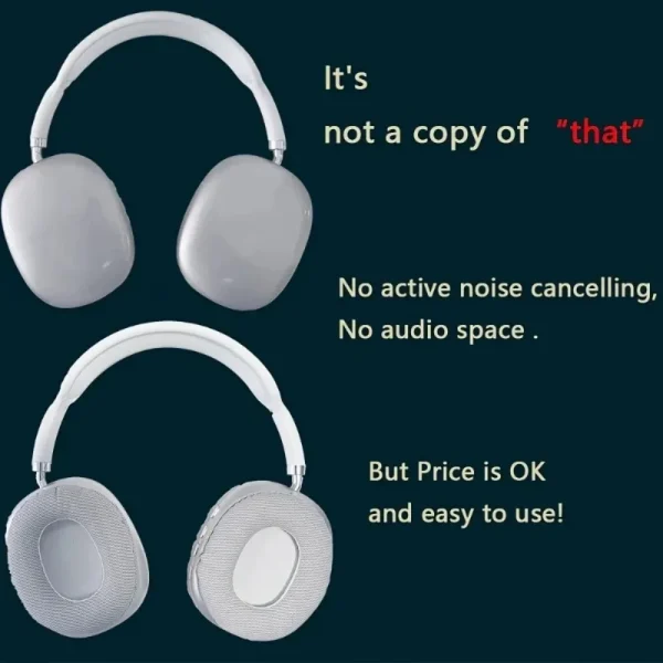 New P9 Wireless Bluetooth Headphones Noise Cancelling Mic Pods Over Ear Sports Gaming Headset For Apple - Image 5