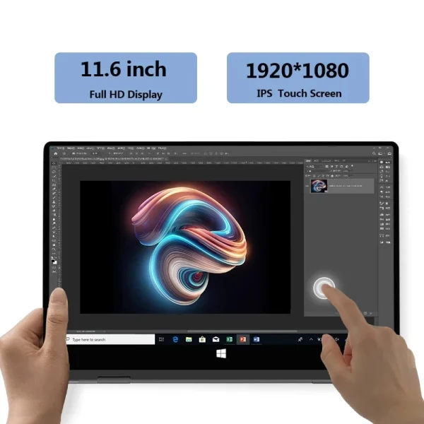 BMAX Y11 Plus 360° Laptop 11.6Inch Intel N5100 1920*1080 IPS TouchScreen Windows 11 8GB RAM 256GB 512GB 1TB SSD Notebook - Image 6
