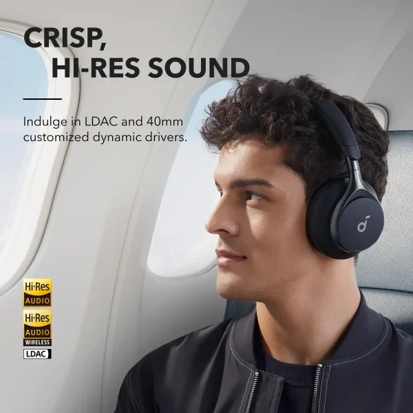 Soundcore by Anker Space One Active Noise Cancelling Headphones 2X Stronger Voice Reduction 40H ANC Playtime App Control - Image 4