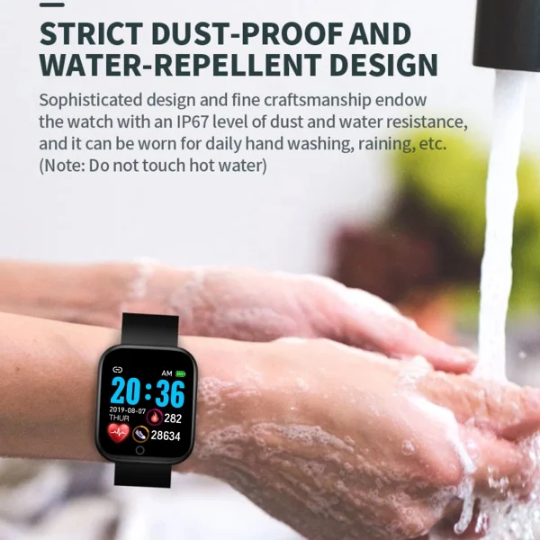 D20Pro Smart Watch Men Women Fitness Tracker Watch Sport Heart Rate Blood Pressure Monitor Waterproof Smartwatch for Android IOS - Image 4