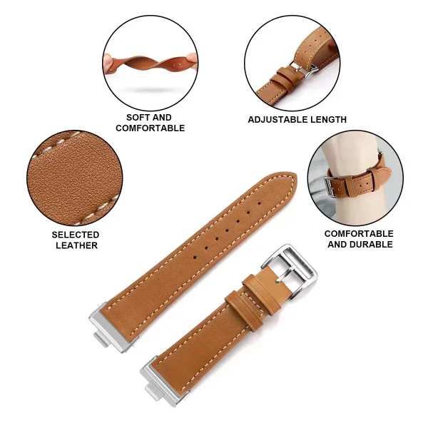 Leather Strap for Huaawei Watch Fit 4/3 Sports Bracelet High-end Replacement Wristband Huawei Watch Fit 4 pro band Accessories - Image 4