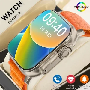 2025 Smart Watch Men 49mm Series 8 2.3 "AMOLED Screen NFC Compass Waterproof For Apple Watch IWO Ultra 8 Smartwatch
