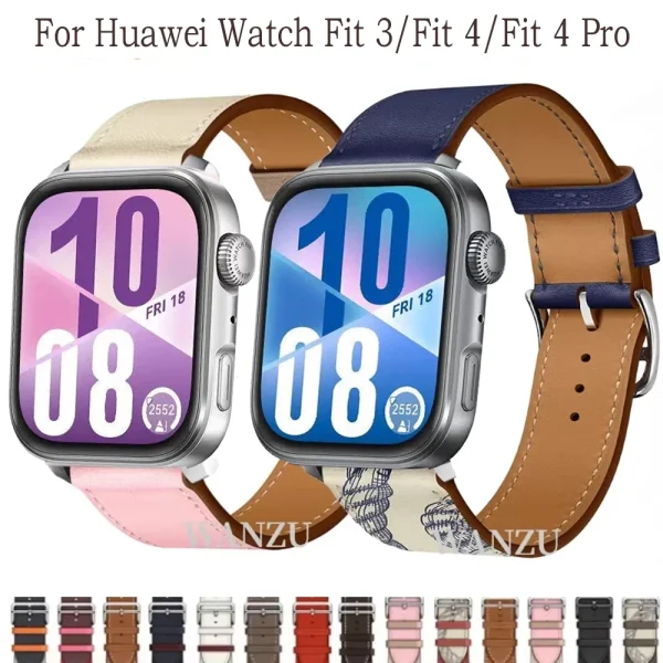 Leather Strap for Huaawei Watch Fit 4/3 Sports Bracelet High-end Replacement Wristband Huawei Watch Fit 4 pro band Accessories