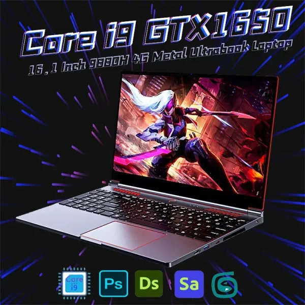 16.1 Inch Gaming Laptop Computer GTX1650 4G Intel Core i9-9880H i7-9750H windows11 RAM Max 64GB DDR4 2*M.2 NVME 2TB SSD Wi-Fi 5 - Image 3